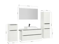 Atlas Ensemble sous vasque avec miroir et colonnes 4