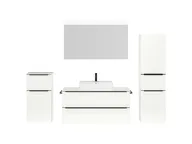 Atlas Ensemble sous vasque avec miroir et colonnes 1