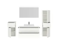 Atlas Ensemble sous vasque avec miroir et colonnes 2