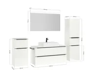 Atlas Ensemble sous vasque avec miroir et colonnes 4