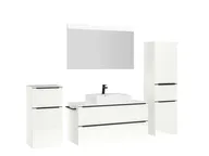 Atlas Ensemble sous vasque avec miroir et colonnes 3