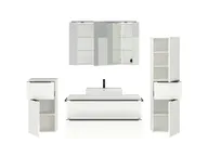 Atlas Ensemble sous vasque avec miroir et colonnes 2