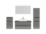 Atlas Ensemble sous vasque avec miroir et colonnes 1