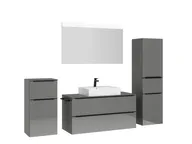 Atlas Ensemble sous vasque avec miroir et colonnes 3