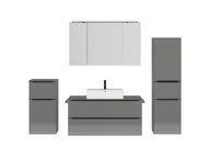 Atlas Ensemble sous vasque avec miroir et colonnes 1