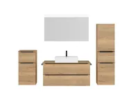 Atlas Ensemble sous vasque avec miroir et colonnes 1