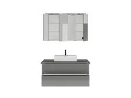 Atlas Ensemble sous vasque avec miroir 1