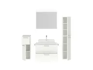 Atlas Ensemble sous vasque avec miroir et colonnes 2