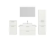 Atlas Ensemble sous vasque avec miroir et colonnes 1