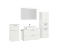 Atlas Ensemble sous vasque avec miroir et colonnes 3