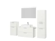 Atlas Ensemble sous vasque avec miroir et colonnes 5