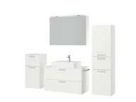 Atlas Ensemble sous vasque avec miroir et colonnes 5