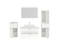 Atlas Ensemble sous vasque avec miroir et colonnes 2