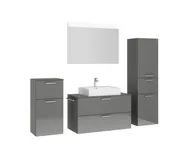 Atlas Ensemble sous vasque avec miroir et colonnes 3