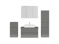 Atlas Ensemble sous vasque avec miroir et colonnes 1