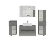 Atlas Ensemble sous vasque avec miroir et colonnes 2