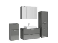 Atlas Ensemble sous vasque avec miroir et colonnes 3