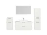 Atlas Ensemble sous vasque avec miroir et colonnes 1