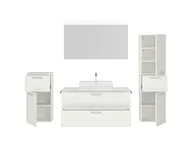 Atlas Ensemble sous vasque avec miroir et colonnes 2