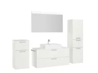 Atlas Ensemble sous vasque avec miroir et colonnes 3