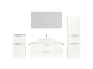 Atlas Ensemble sous vasque avec miroir et colonnes 1