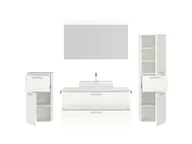 Atlas Ensemble sous vasque avec miroir et colonnes 2