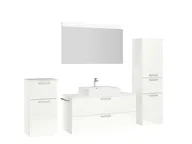 Atlas Ensemble sous vasque avec miroir et colonnes 3