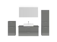 Atlas Ensemble sous vasque avec miroir et colonnes 1