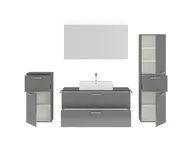 Atlas Ensemble sous vasque avec miroir et colonnes 2