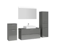 Atlas Ensemble sous vasque avec miroir et colonnes 3