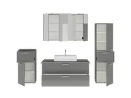 Atlas Ensemble sous vasque avec miroir et colonnes 2