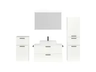 Atlas Ensemble sous vasque avec miroir et colonnes 1