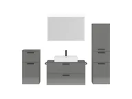 Atlas Ensemble sous vasque avec miroir et colonnes 1