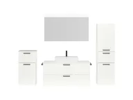 Atlas Ensemble sous vasque avec miroir et colonnes 1