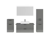 Atlas Ensemble sous vasque avec miroir et colonnes 1