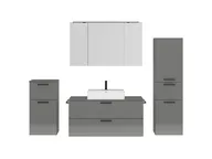 Atlas Ensemble sous vasque avec miroir et colonnes 1