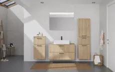Atlas Ensemble sous vasque avec miroir et colonnes 0