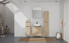 Atlas Ensemble sous vasque avec miroir et colonnes 0