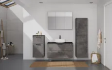 Atlas Ensemble sous vasque avec miroir et colonnes 0