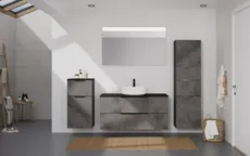 Atlas Ensemble sous vasque avec miroir et colonnes 0