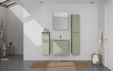Atlas Ensemble sous vasque avec miroir et colonnes 0
