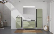 Atlas Ensemble sous vasque avec miroir et colonnes 0