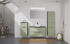 Atlas Ensemble sous vasque avec miroir et colonnes 0